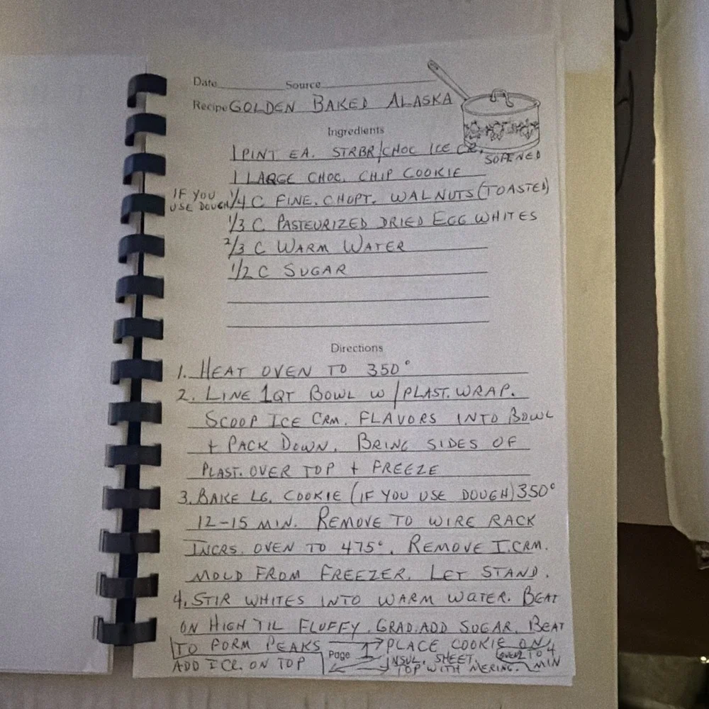 Vintage DIY Blank Recipe Book Spiral Bound Journal Handwritten Recipes White
